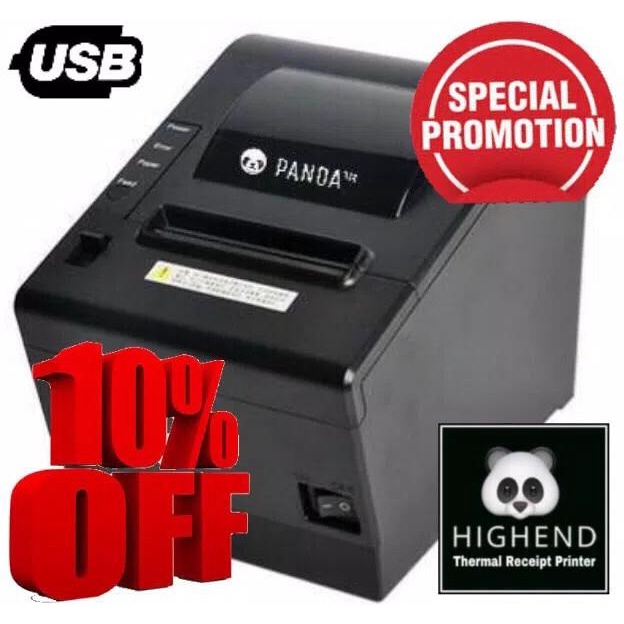 PRINTER THERMAL PANDA 80MM AUTO CUT USB PRINTER KASIR PARKIR