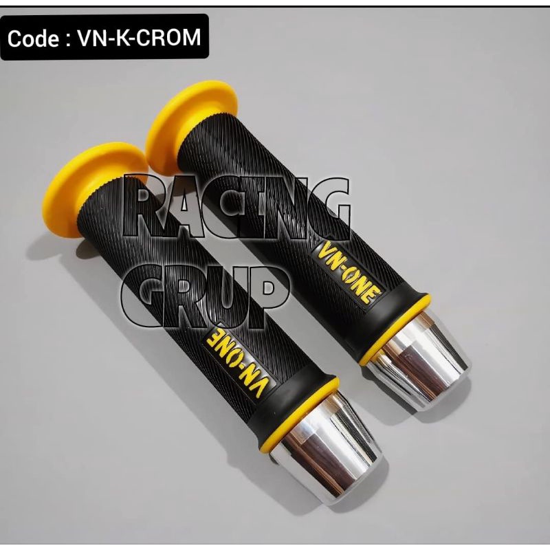 Handgrip jalu crome hand grip bulu hg66 plus jalu stang chrome model pcx sarung gas motor universalCode : VN-K