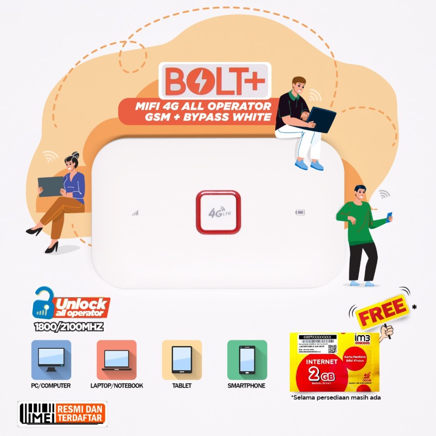 Mifi bolt 4g orginal baru + bypass