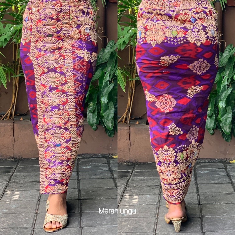 kamen jadi endek bordir rok bali bawahan wanita bali