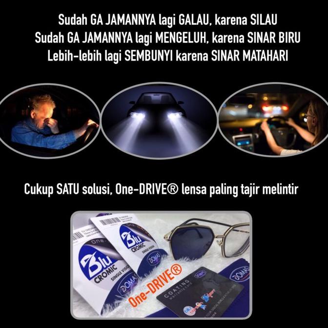 Lensa Kacamata SV ONE DRIVE BLUERAY + PHOTOCROMIC by DOMAS