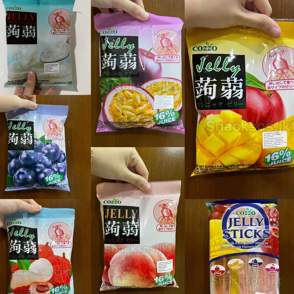 

➨Best Product COZZO JELLY KONNYAKU BLUEBERRY / LYCHEE / MANGO / PASSION FRUIT / PEACH / YOGURT COZZO JELLY STICKS ASSORTED J70 ✽