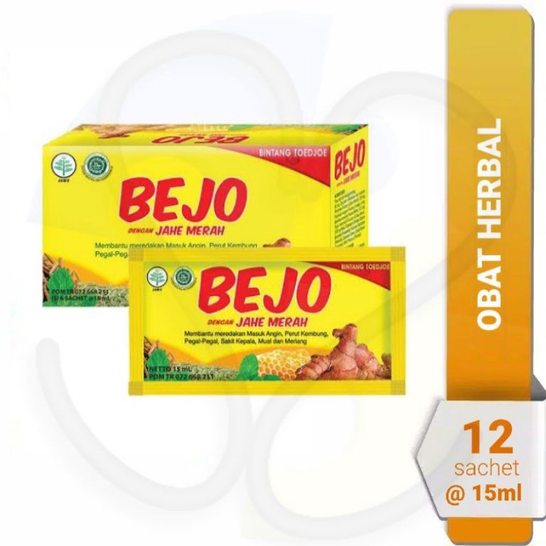 

Ready.. BEJO MASUK ANGIN JAHE MERAH 1 BOX ISI 12 SACHET JIR