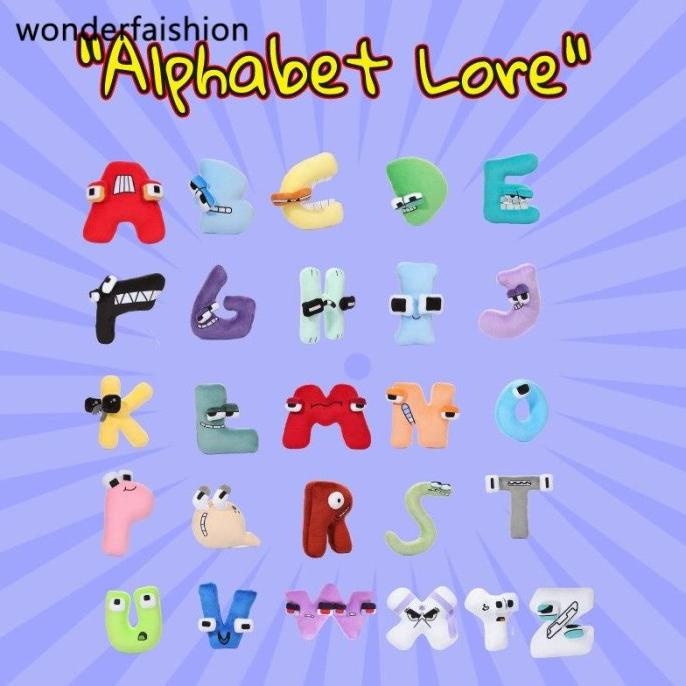 ```````] 20cm 26pcs Alphabet Plush Toy Alphabet Lore Boneka Boneka Boneka