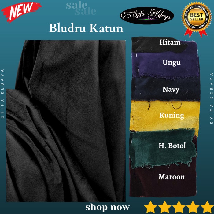 Terlaris Kain Bahan Bludru Beludru Velvet Katun Korea Import Meteran