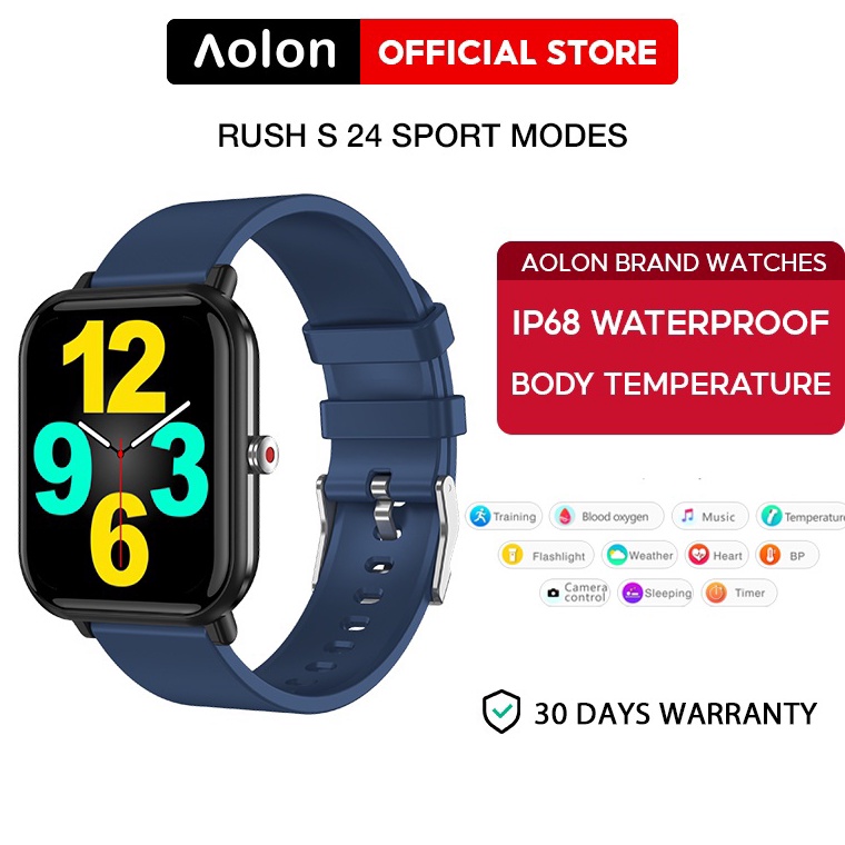 Menarik.. Aolon Smart Watch Rush S Heart Rate Blood Pressure Monitor Multifunctional Sport Watch Men