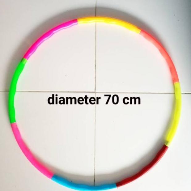 =====] cm Anak Mainan Rakitan Hulahoop 70 Hulahup Plastik Hoop Hula Simpai 60