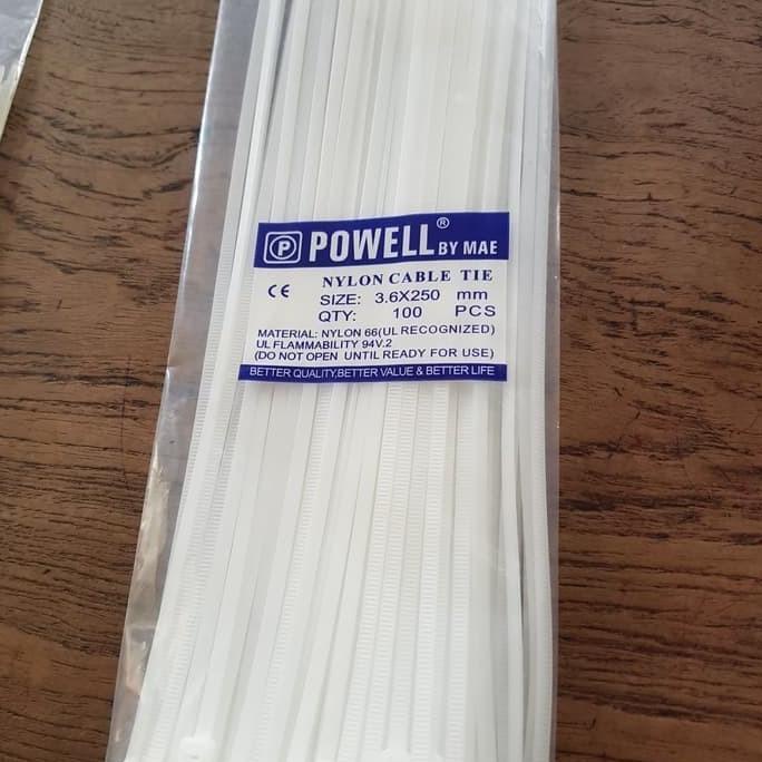 

Produk Unggulan] kabel ties powell / cable ties 3.6x250 , 25cm isi 100pcs