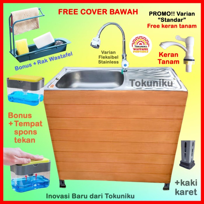 Wastafel Portable Bak Cuci Piring Portable Tempat Cuci Tangan Panjang