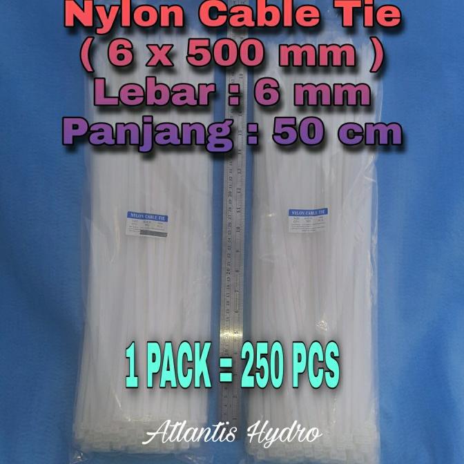 

Kualitas terbaik] Kabel Tis 50cm / Kabel Ties / Nylon Cable Tie 6x500mm 1PACK MURAH !!!