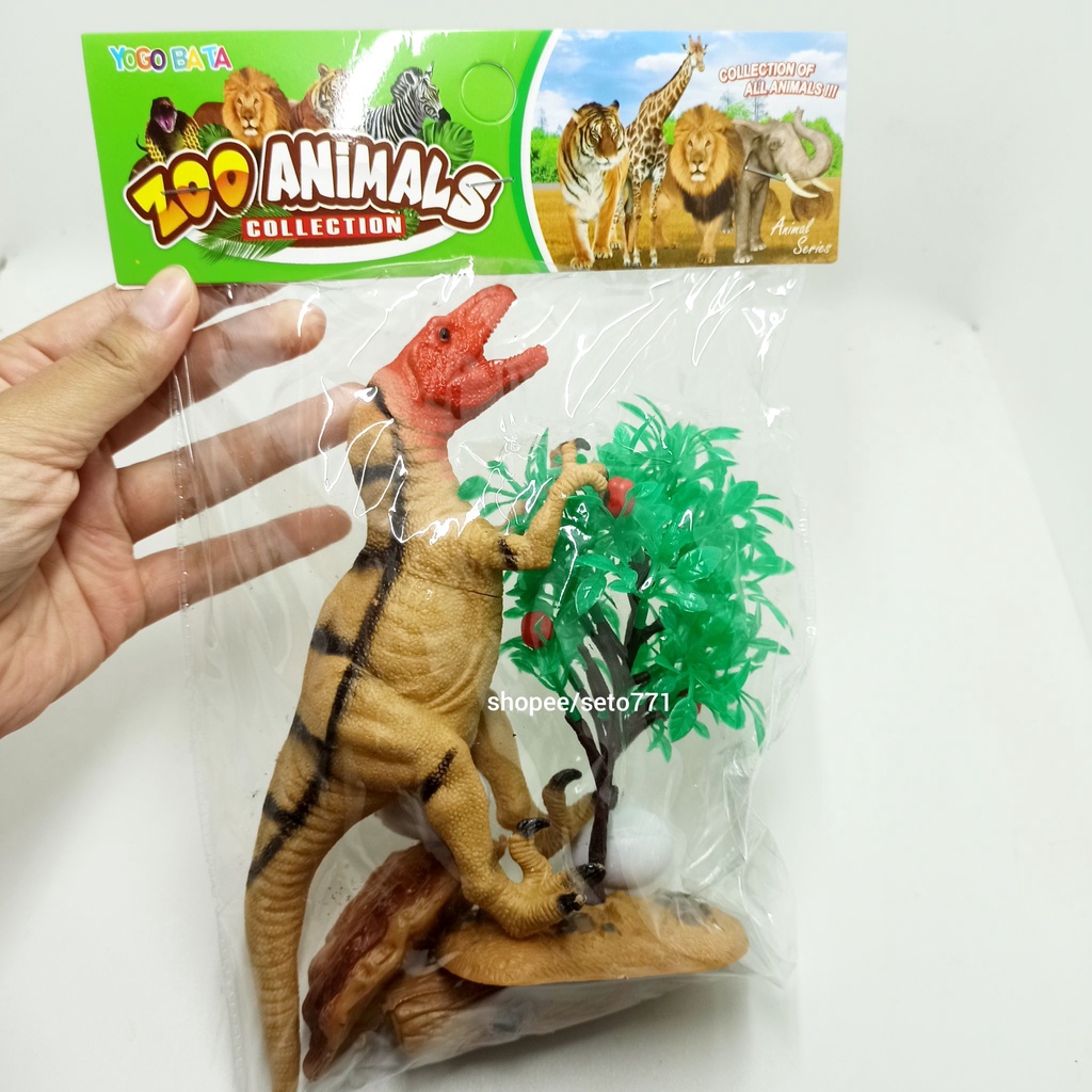 RB22 Mainan Anak Hewan Buas Tyrannosaurus Rex Gajah Zoo Animals Dinosaurus Dino T-Rex YH81 YH82