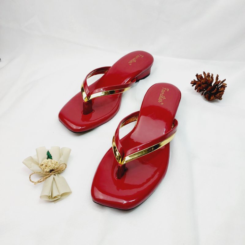 Sandal Jepit Wanita Model Simple Bahan Glossy (Jenny 01)