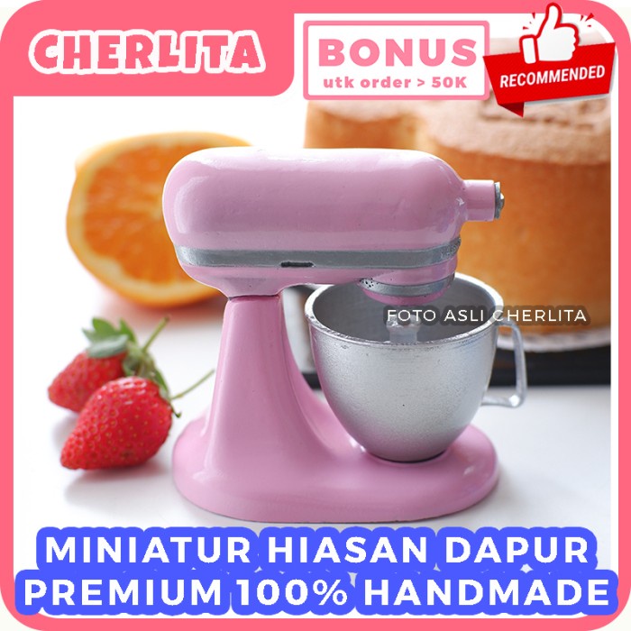 

Miniatur Mixer KitchenAid Handmade Photo Properti Props Hiasan Dapur