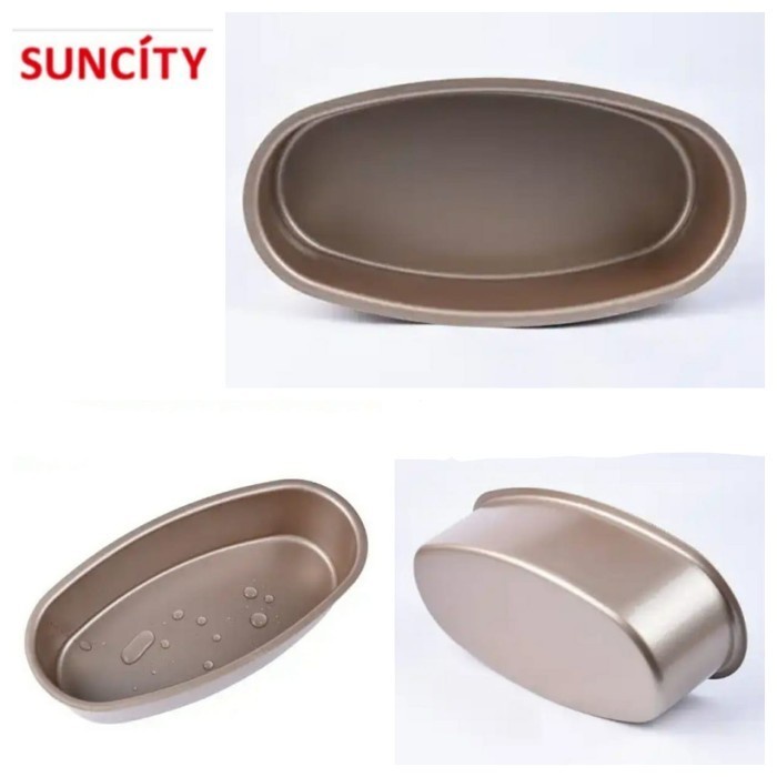 

Suncity YCN020 - Cheese Cake Oval Pan / Loyang Kue Cheese Cake Gold