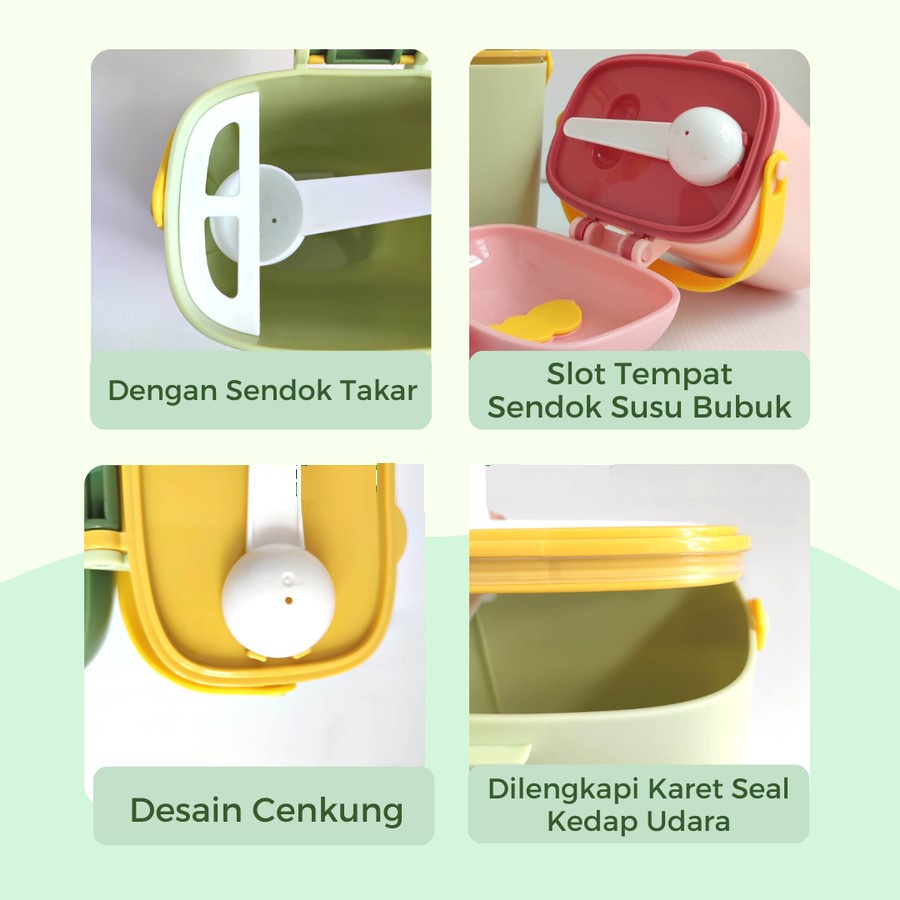 Kotak Susu Bubuk bayi/Tempat Susu Bubuk Bayi Anti Tumpah 800ml - KenjiShop