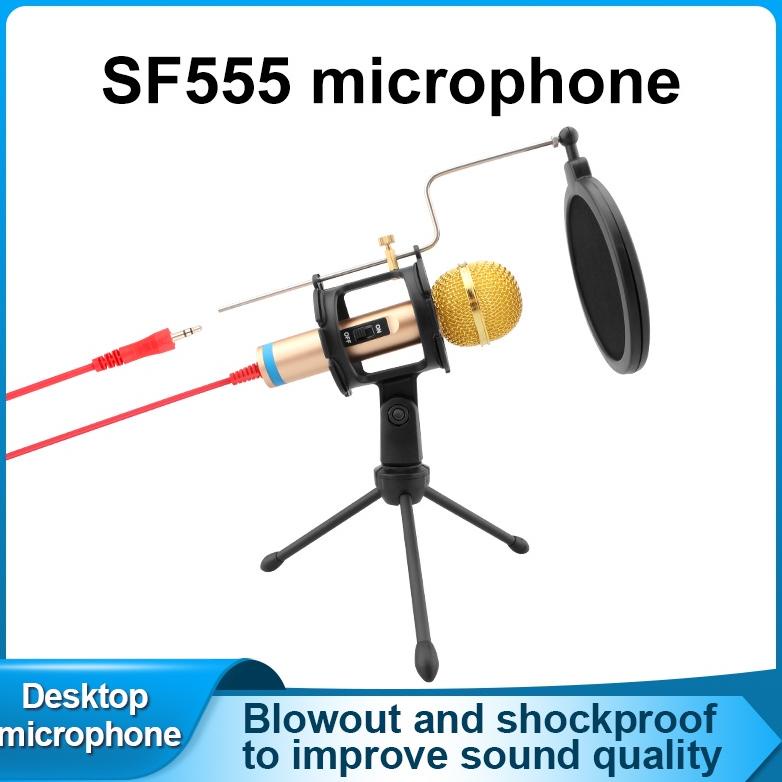 Terlaris Gonew Kondensor Mikrofon Sf555 Desktop Segita Braket Karaoke Stand Kondensor Microphone Kom