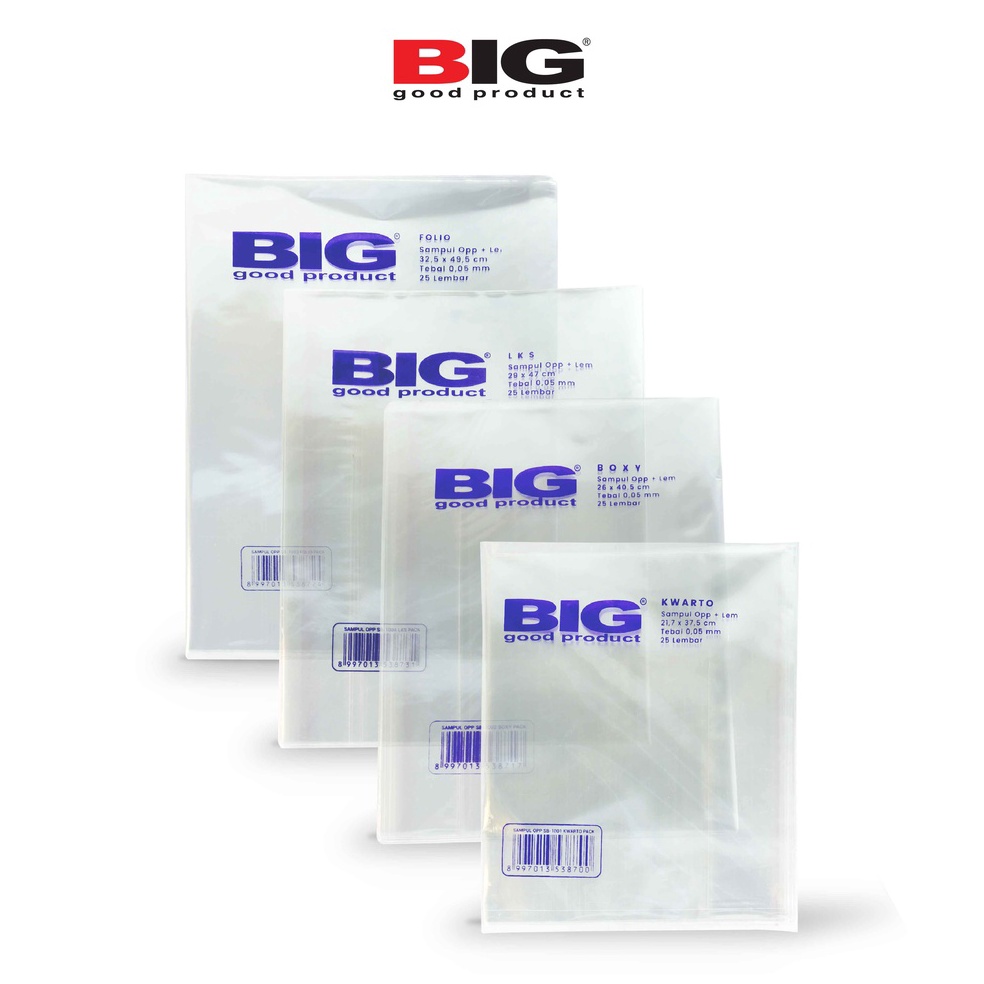 

F951PN82 BIG Sampul Buku Plastik OPP Tebal 50 Mikron 9aphb