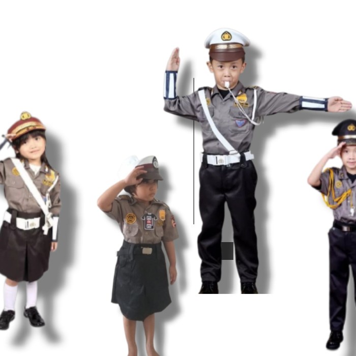 Best Seller Pocil Seragam Profesi Anak Baju Karnaval Polisi Lalu Lintas Sabara