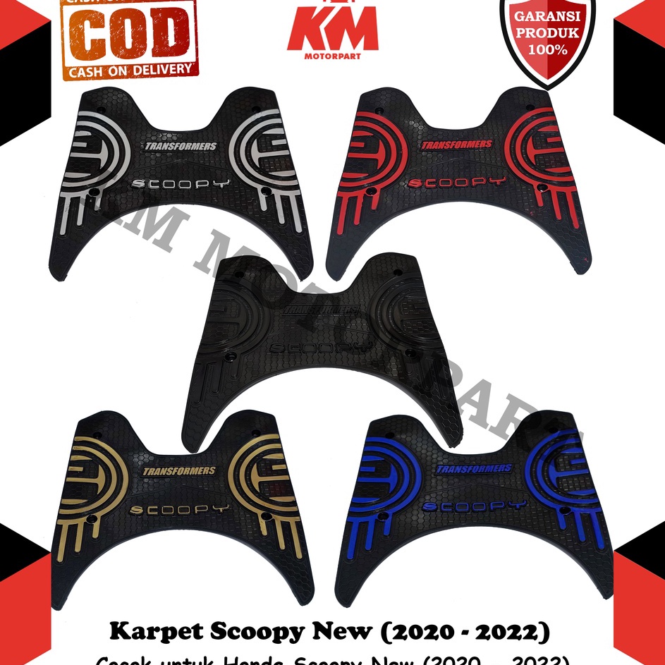 Karpet Scoopy 2020 2021 2022 New Keset Pijakan Kaki Honda Bordes Bahan Karet Variasi