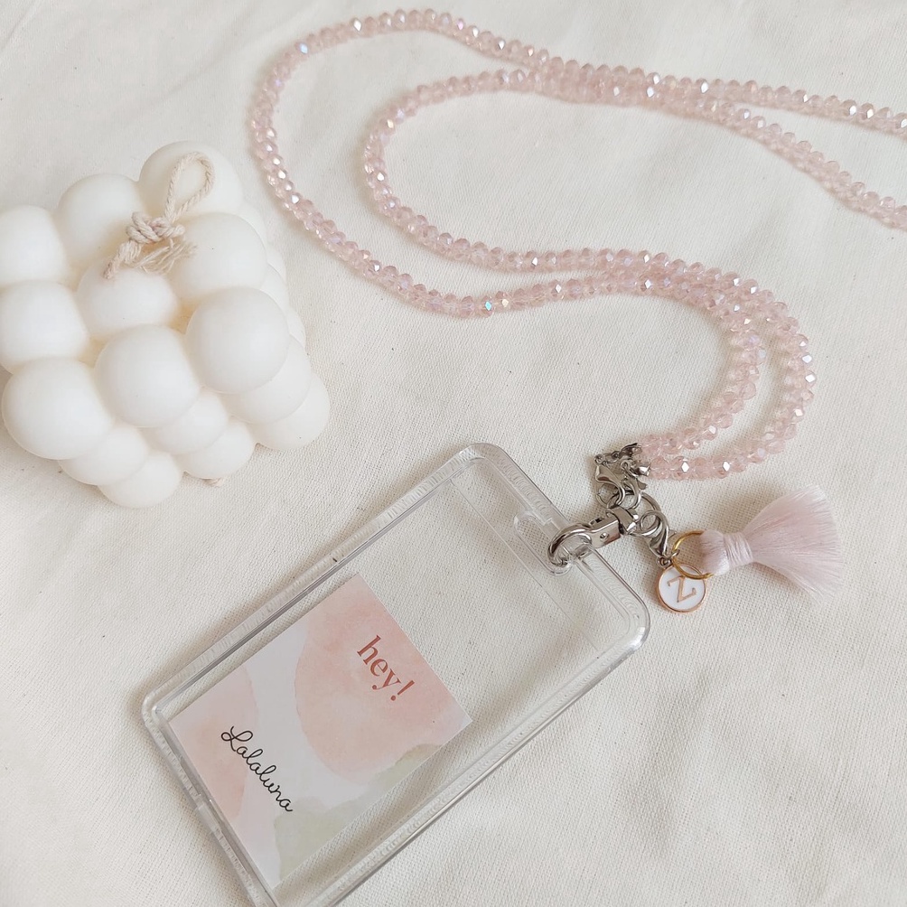 

Produk Keren.. [Lalaluna] LANYARD CRYSTAL BEADS | GANTUNGAN ID CARD 01Q