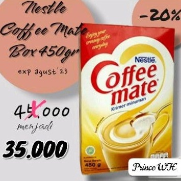 

Harga Obral.. Nestle Coffee Mate Box 450gr YKG