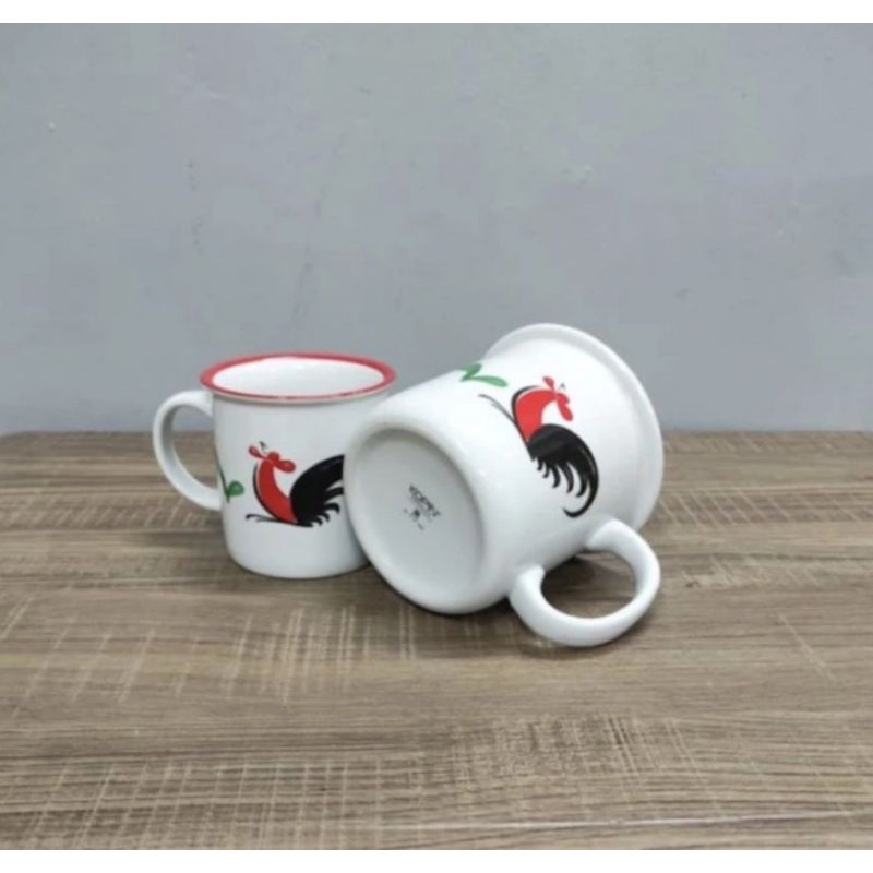 Mug Gelas Keramik Ayam Jago Bentuk Modern