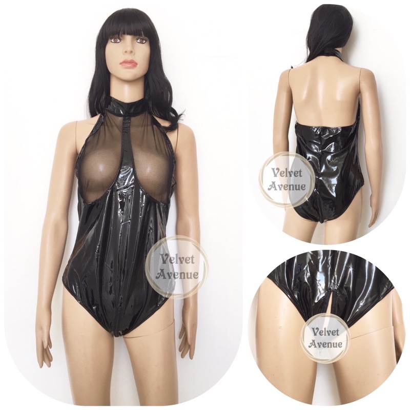 Penawaran Terbatas Lingerie Kostum Kulit Teddies Kostum Cosplay Seksi Murah Hot Open Crotch