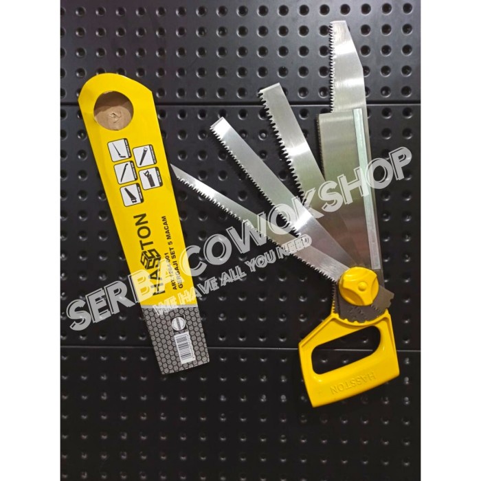 Hasston Gergaji Set 5 Rupa Gergaji Multifungsi Full Gagang Besi Murah