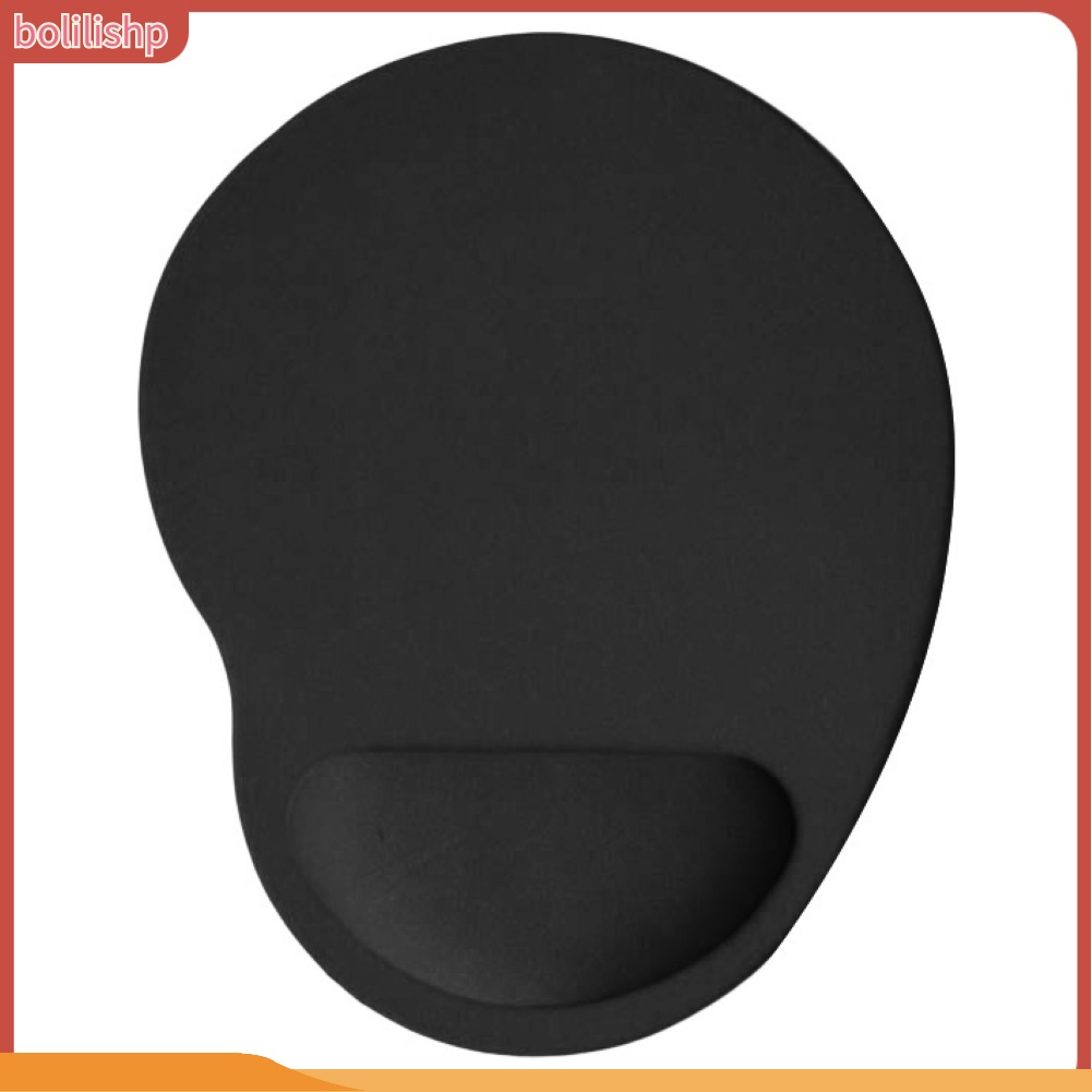 &lt;Bolilishp&gt; Mouse Pad Gaming Anti Slip Warna Polos Dengan Wrist Support Untuk Rumah / Kantor