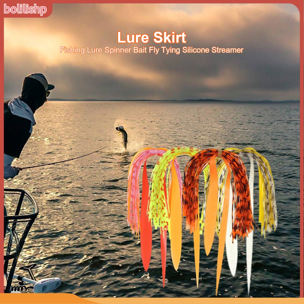 [Bolilishp] 1 Set Rok Lure Fleksibel Mudah Dibawa Memancing Lure Spinner Umpan Lalat Mengikat Pita Silikon Untuk Troli