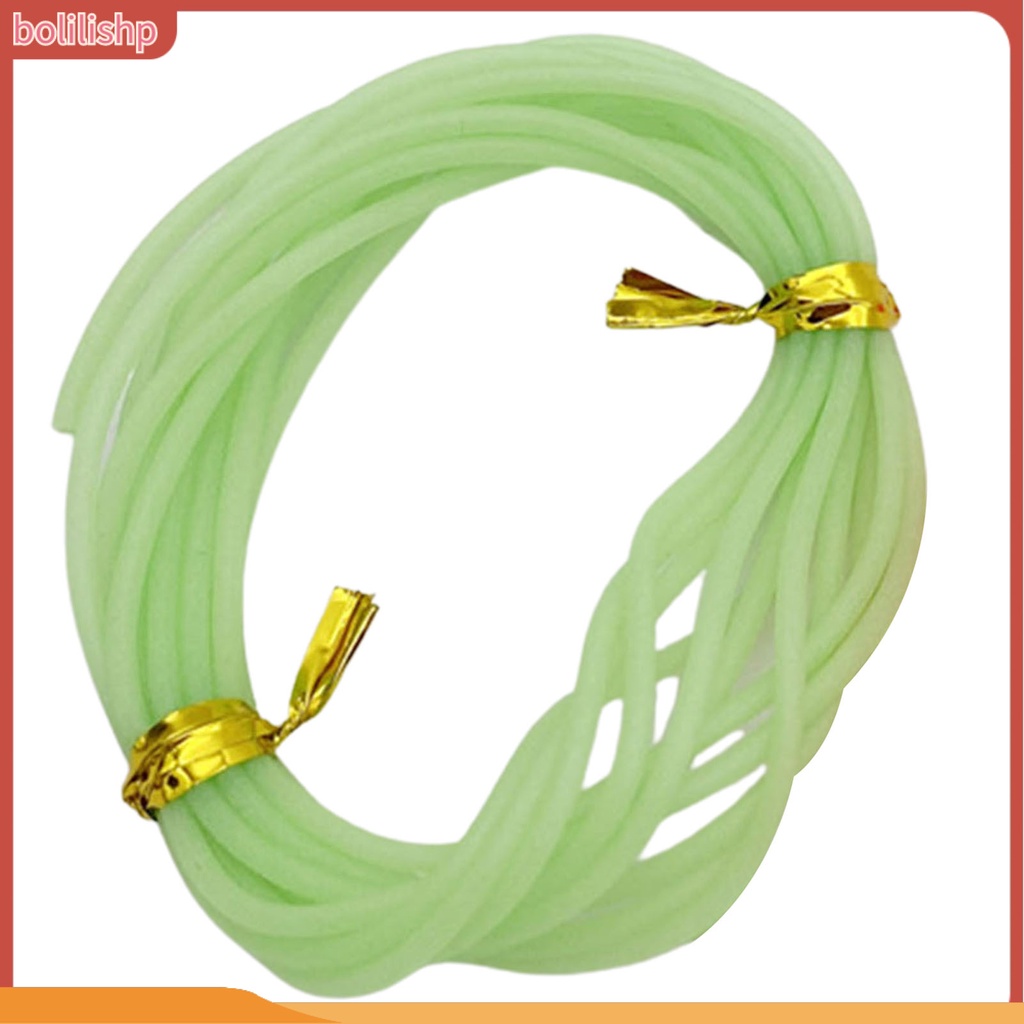 [Bolilishp] 2m Memancing Tabung Bercahaya Fleksibel Tahan Aus Glow in Dark Anti Simpul Multi use Fishing Green/Pink Night Fishing Lembut Silicone Tube Aksesoris Memancing