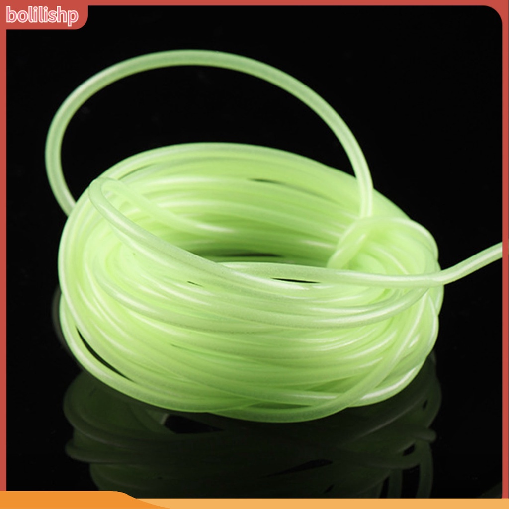 [Bolilishp] 2m Memancing Tabung Bercahaya Fleksibel Tahan Aus Glow in Dark Anti Simpul Multi use Fishing Green/Pink Night Fishing Lembut Silicone Tube Aksesoris Memancing