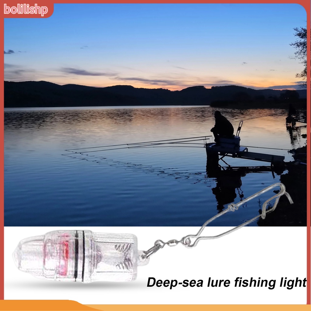 [Bolilishp] fish Atraksi Cahaya Tahan Air Dengan Gesper Portabel Kecerahan Tinggi Submersible Mini Deep Sea Underwater LED Lure Gathering Lamp Untuk Memancing Di Luar Ruangan