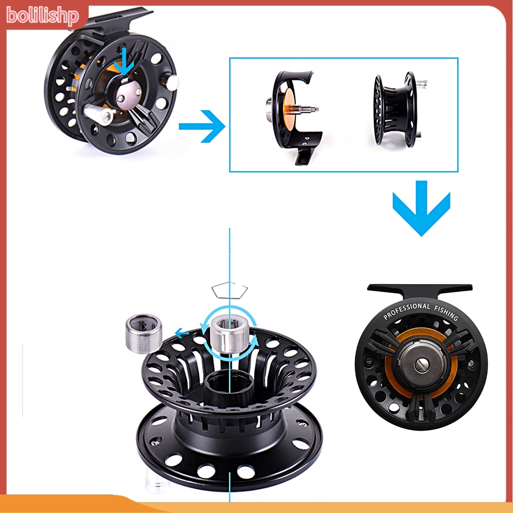 [Bolilishp] fly Fishing Reel Ball Bearing Professional Quick Release Kiri/Kanan Saling Tukar. Alat Peredam Kecepatan Tinggi Portabel High Speed Metal Spinning Reel Memancing Laut