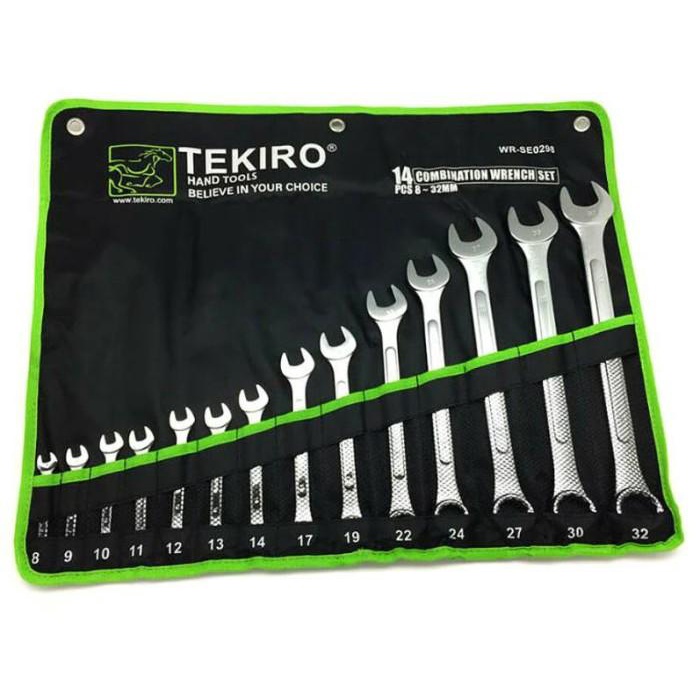 Terlaris Tekiro Lengkap Kunci 8-32 Mm Kunci Ring Pas Combination Wrench