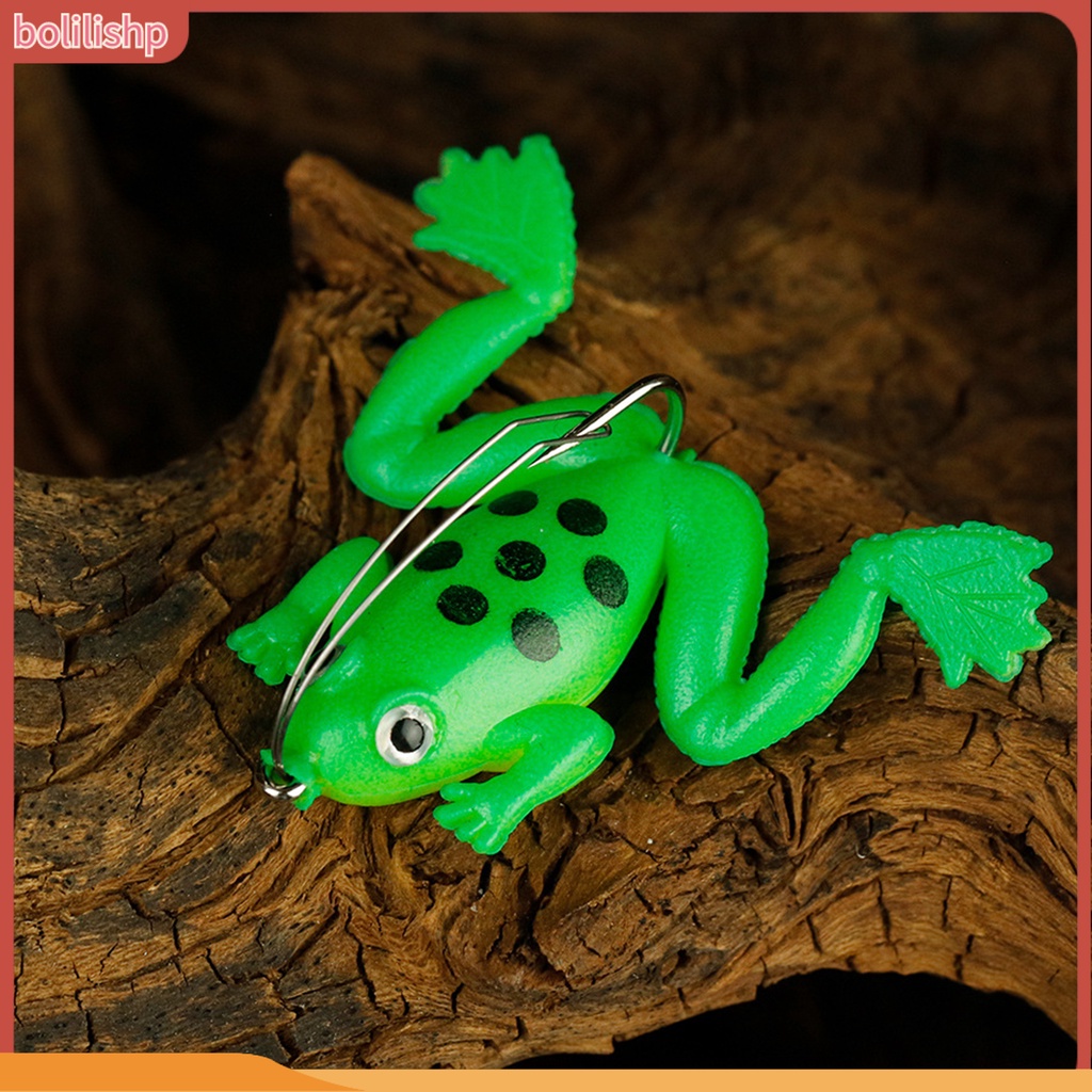 &lt;Bolilishp&gt; Luminous Fishing Frog Lure Small Frog Lure With Bottom Wire Easily Throw for Saltwater