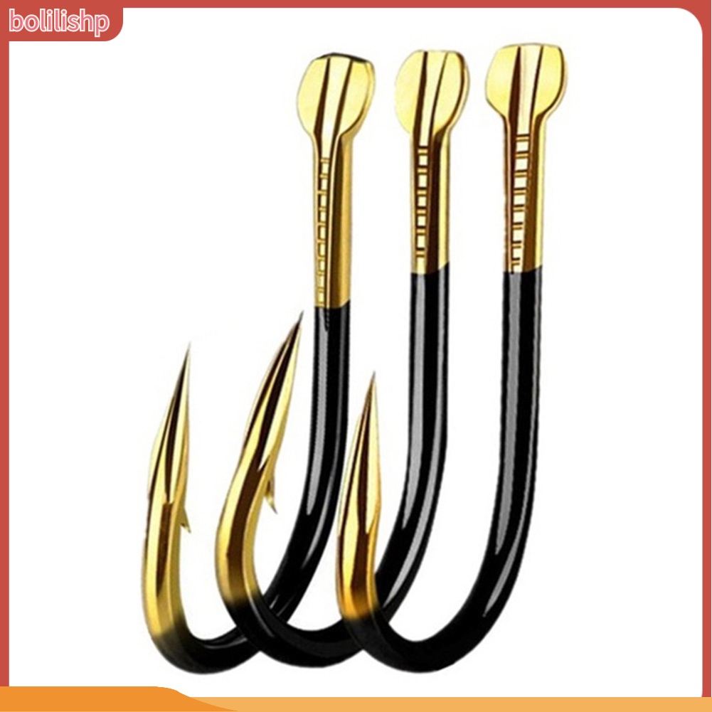 &lt;Bolilishp&gt; 10pcs Kail Pancing Berduri Bahan Besi Untuk Outdoor