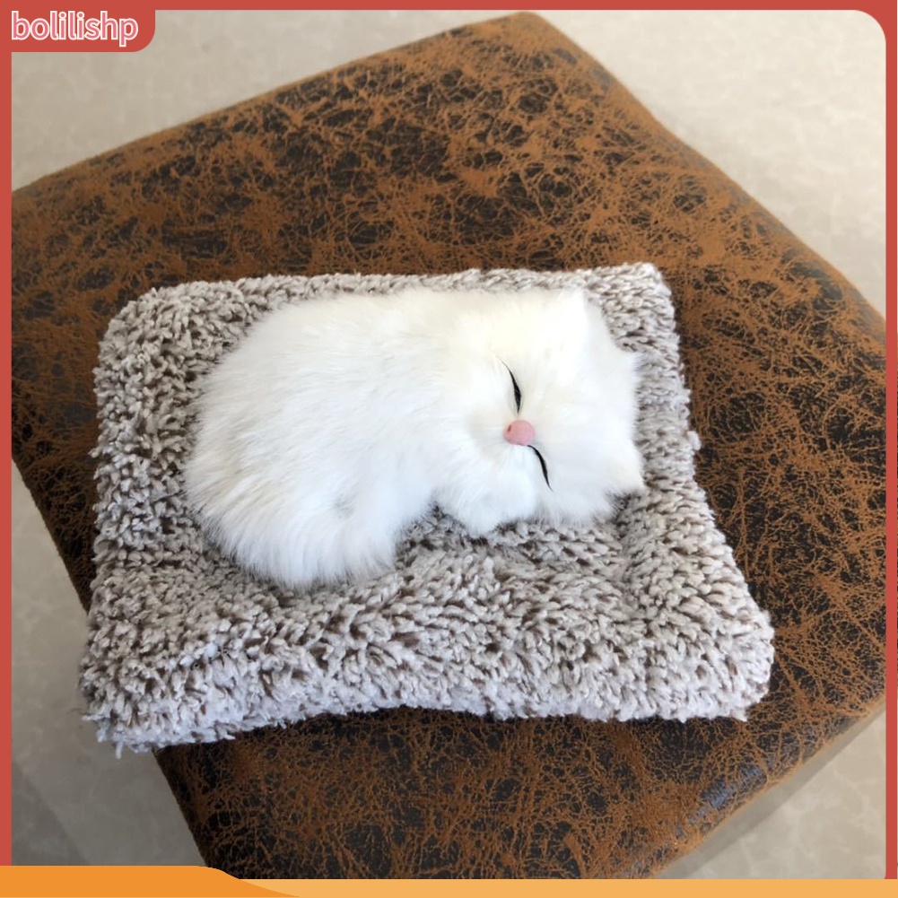 &lt;Bolilishp&gt; Boneka Kucing Tidur Bahan Plush Arang Bambu Untuk Dekorasi Dashboard Mobil