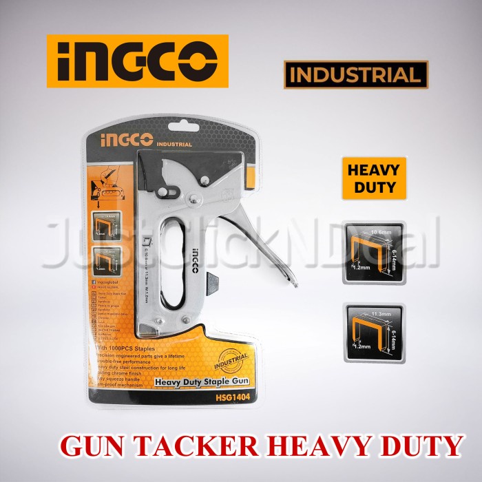 

Ingco Heavy Duty Staple Gun Tacker Industrial Hekter Tembak Jok Kanvas