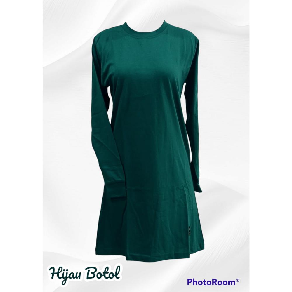 TERMURAH KAOS POLOS Kaos Polos Oblong Tunik Muslimah Hijau