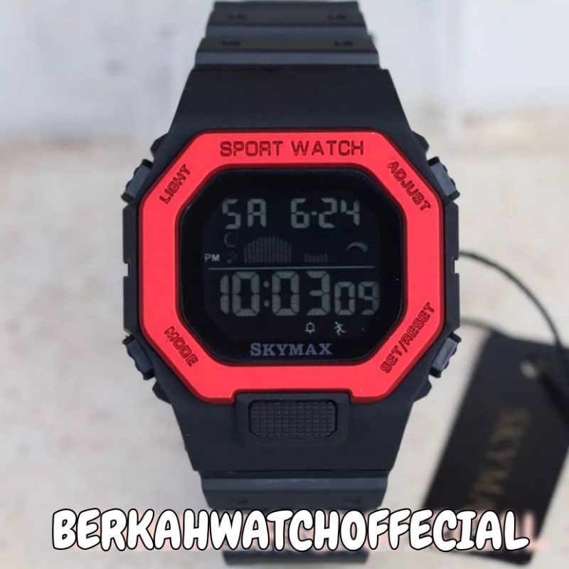 BISA COD ORIGINAL JAM TANGAN PRIA SKYMAX MODEL KOTAK WATER RESIST