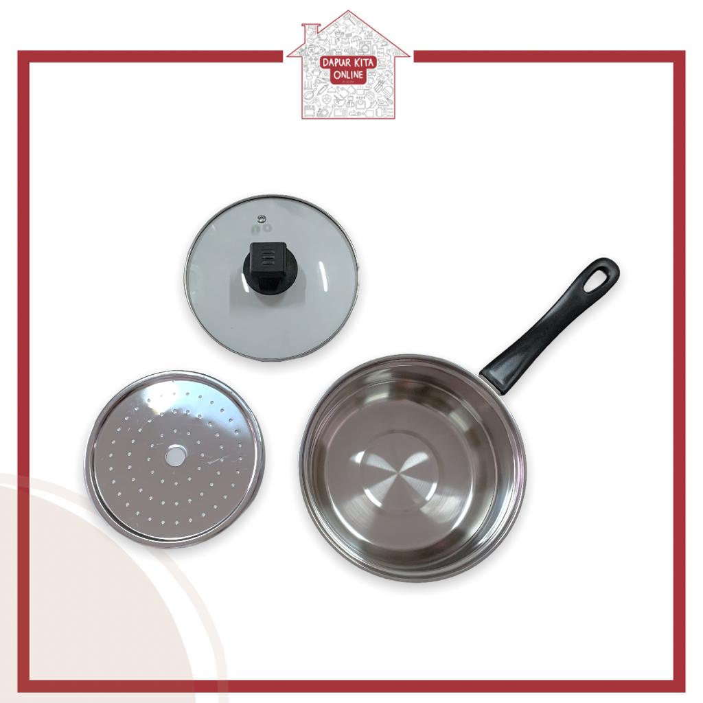 MILK POT STEAMER 20CM / PANCI KUKUS 20CM STEAMER PANCI MILK POT SARINGAN MULTIFUNGSI / PANCI MINI 2