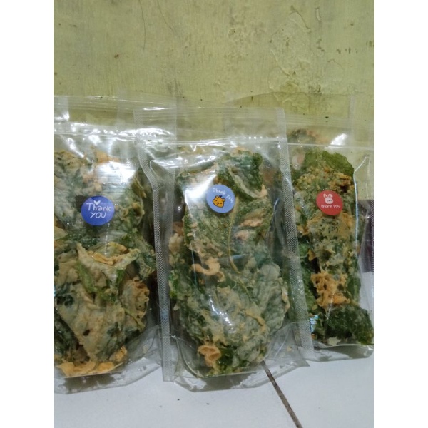 

KRIPIK BAYAM HOMEMADE/RENYAH/GURIH/ KEMASAN 100GR