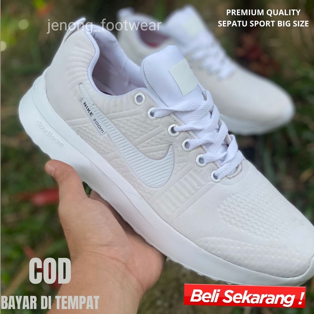 SEPATU SNEAKERS ZOOM PRIA OLAHRAGA SEPATU SEKOLAH KULIAH UKURAN BESAR 44 45 46 47 48 49 SEPATU