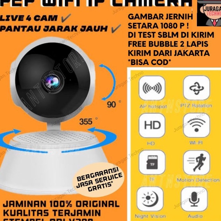 Murah V380 Ip Cam / V380 Ip Camera / V380 Ipcam / Ip Camera Cctv Wifi Indoor Stock Banyak