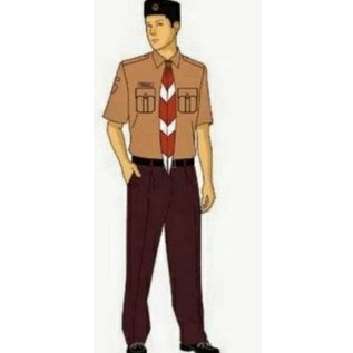 ➻➶✱✼ 1 stel SERAGAM PRAMUKA PEMBINA LAKI LAKI /SERAGAM PRAMUKA GURU /SERAGAM PRAMUKA PNS / SETELAN S