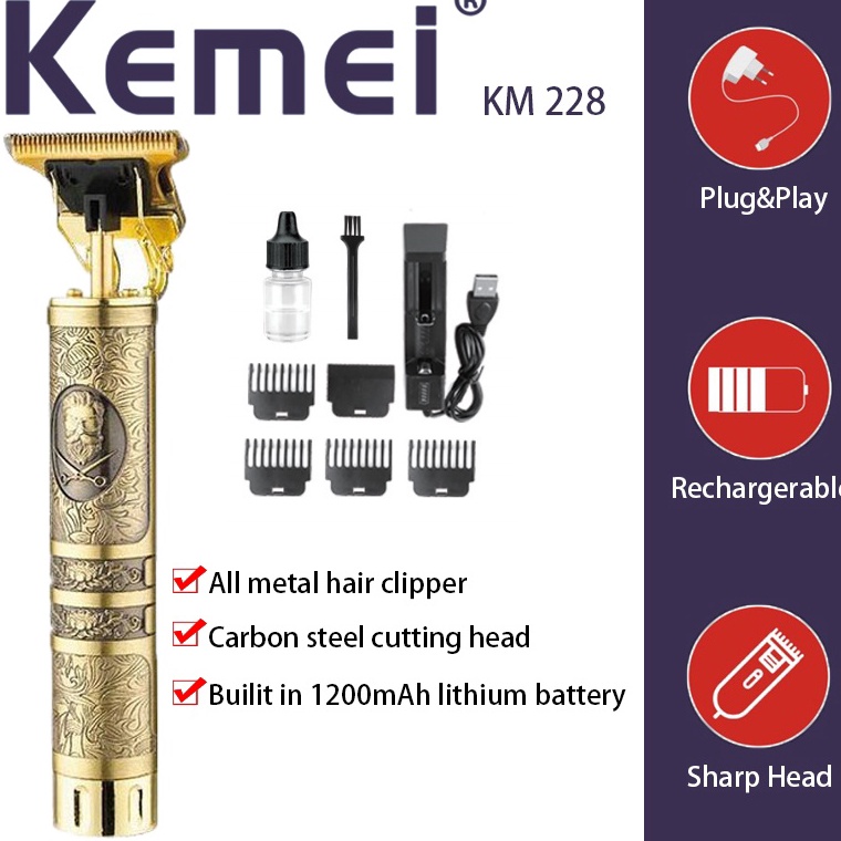 Produk Keren▼Kemei vintage hair trimmer km 228 / bald hair trimmer / kemei km 228-