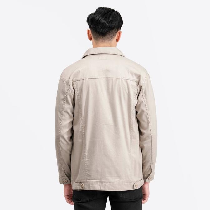 LIVEHAF - Trucker Canvas Jacket Light Cream