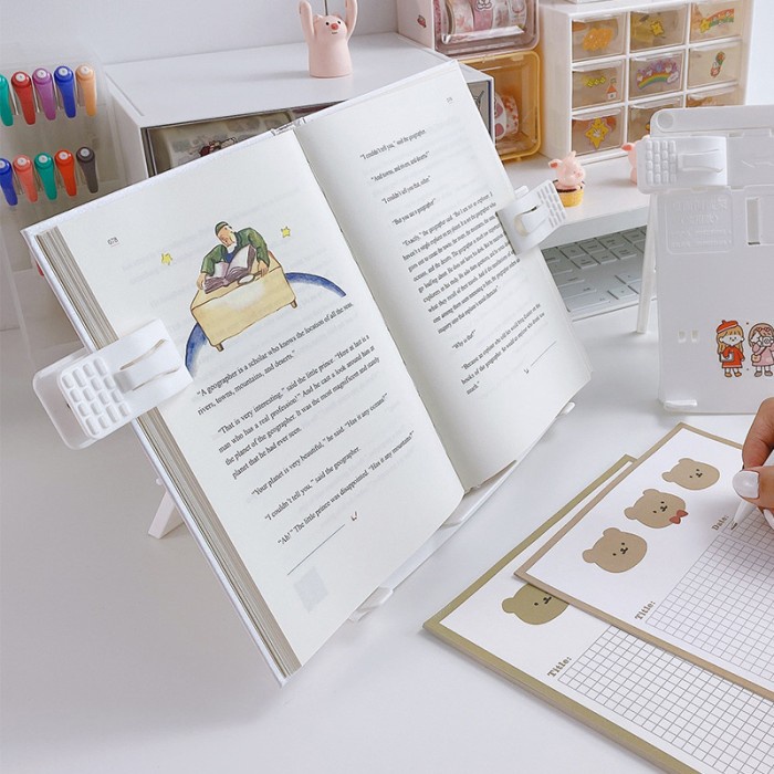 

Aurealiamall Book Stand Reading Holder Penyangga Buku Majalah Ipad Berdiri Utk Anak