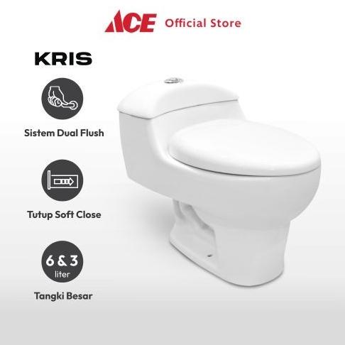 ACE - Kris Kloset Duduk Monoblock - Putih